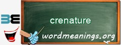 WordMeaning blackboard for crenature